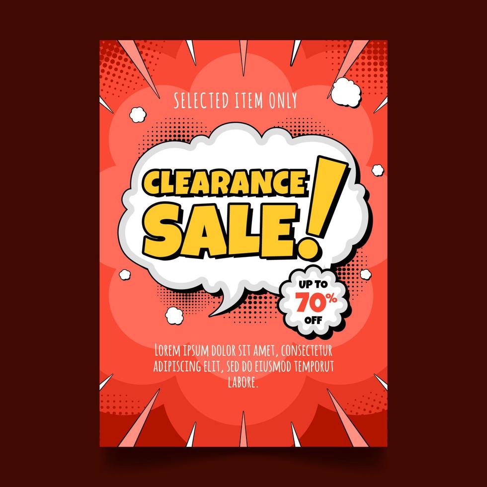 Clearance Sale Poster Template vector