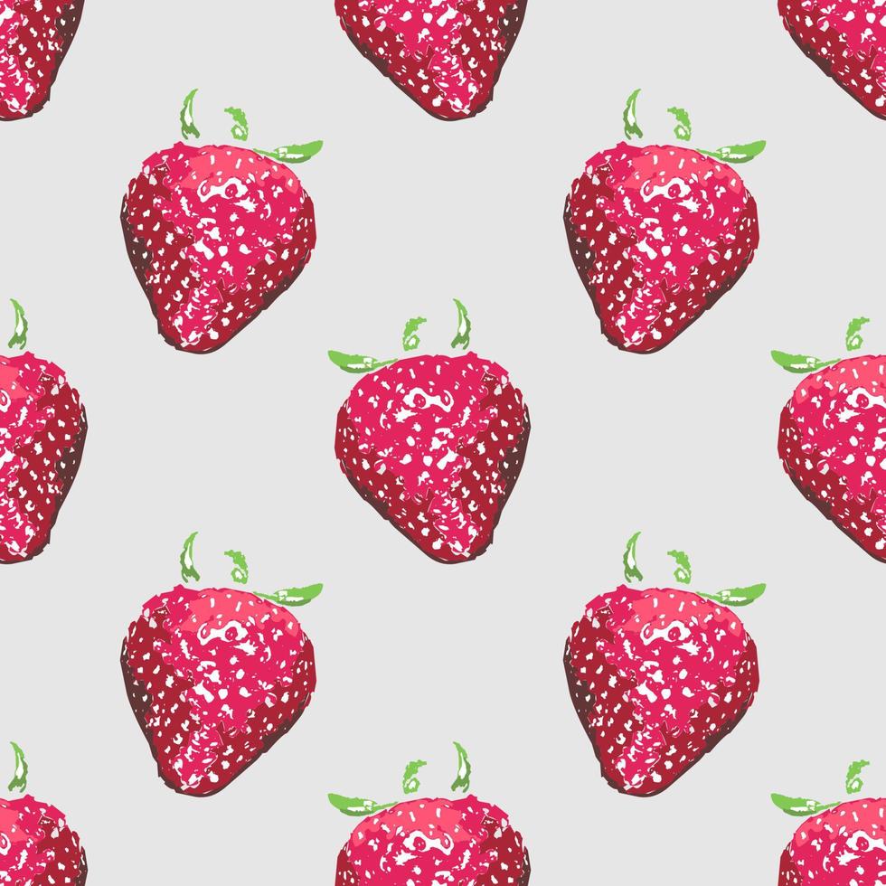 Seamless pattern with strawberries. Vector illustration 9475025 Vector ...