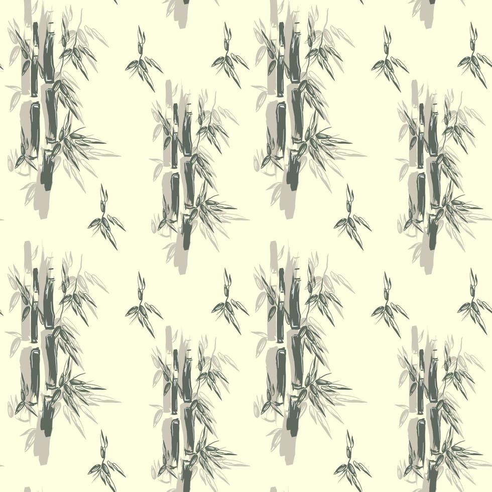 Seamless bamboo pattern vector