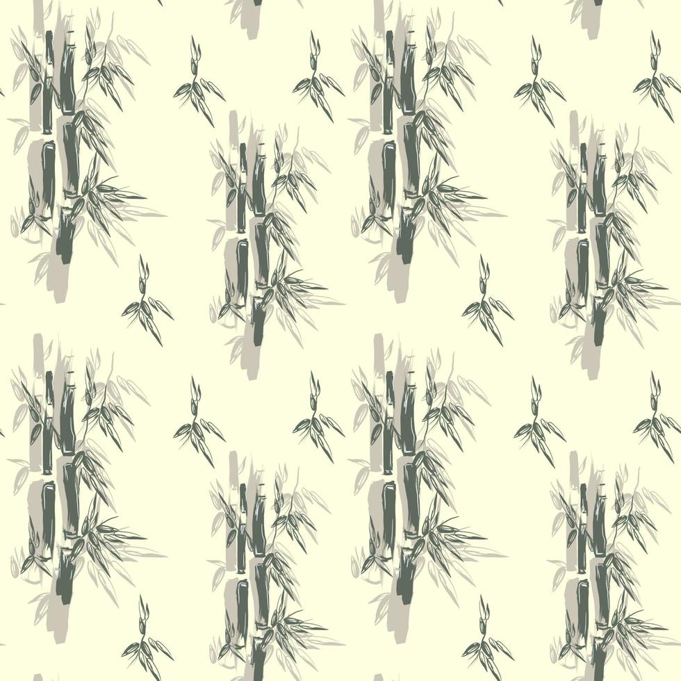 Seamless bamboo pattern vector