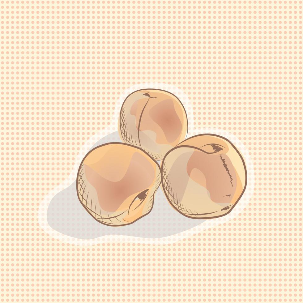 Vector illustration with peaches sketch. Hand drawn picture