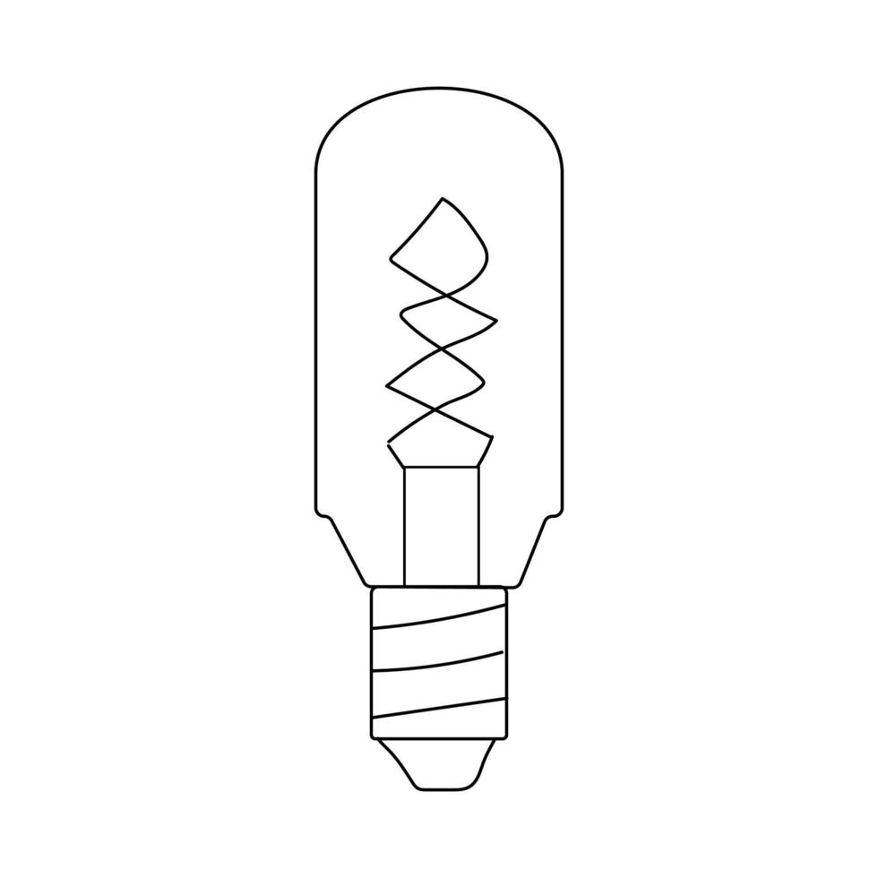 icono de bombilla. ilustración de fideos vectoriales de una bombilla incandescente. bombilla de bajo consumo vector