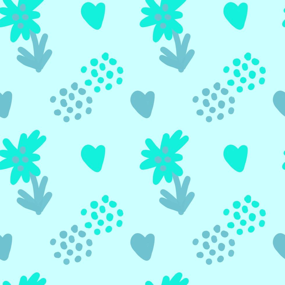 Vector seamless simple floral pattern