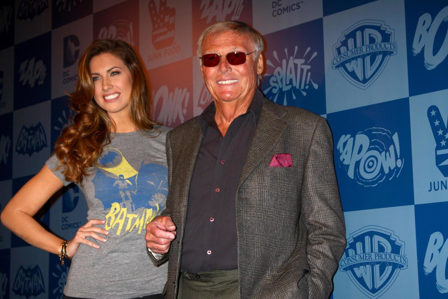 LOS ANGELES, MAR 21 -  Katherine Webb, Adam West arrive at the Batman Product Line Launch at the Meltdown Comics on March 21, 2013 in Los Angeles, CA photo