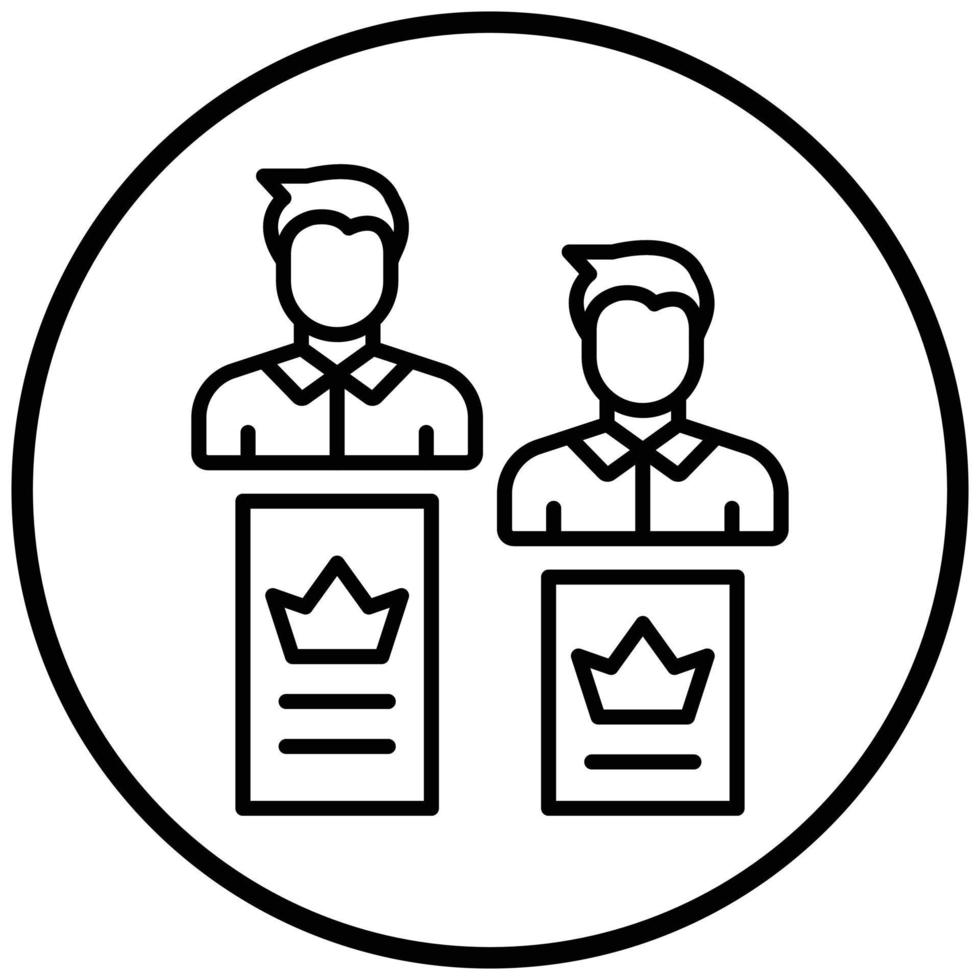 Election Polling Icon Style vector