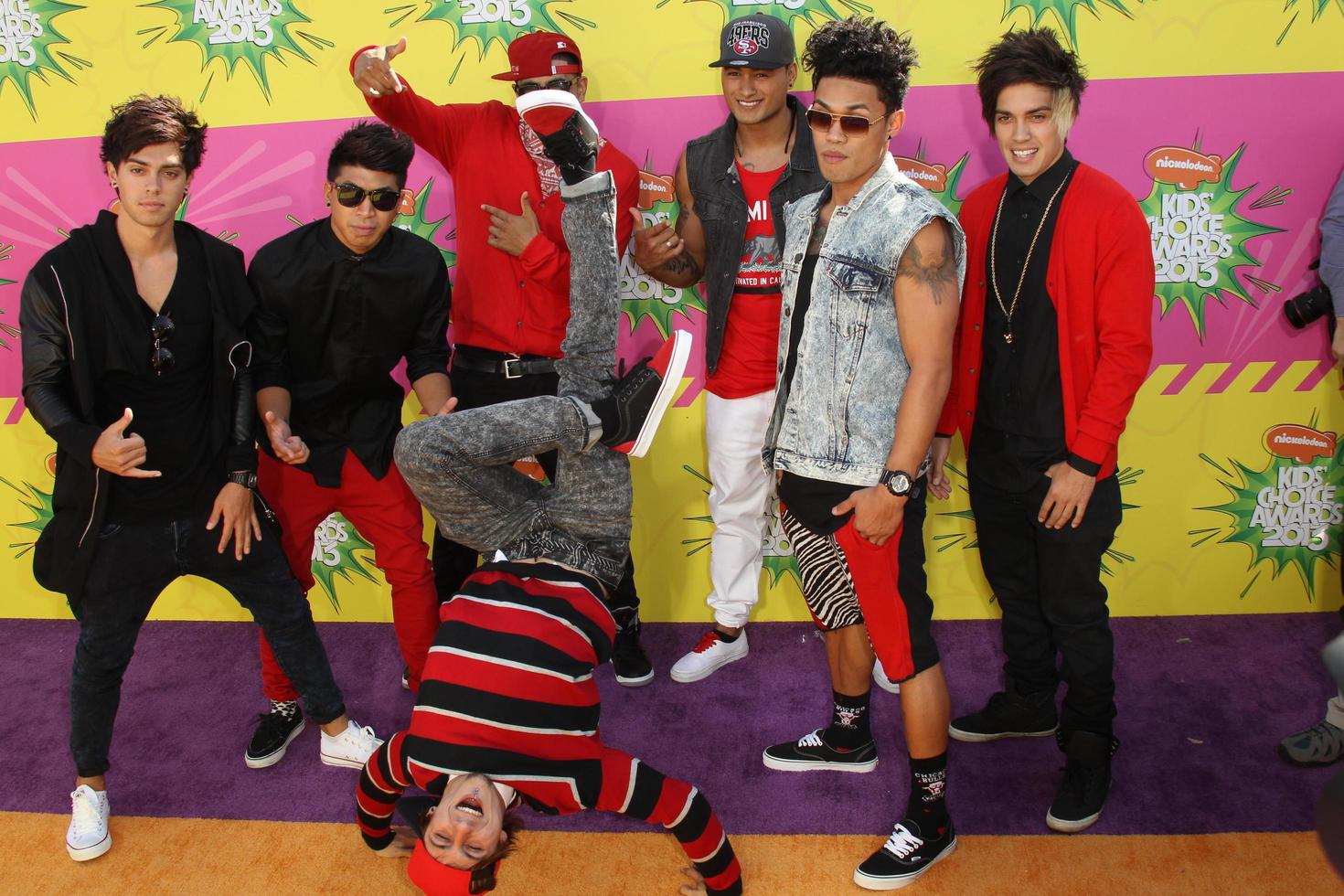 LOS ANGELES, MAR 23 -  Justice Crew arrives at Nickelodeon s 26th Annual Kids  Choice Awards at the USC Galen Center on March 23, 2013 in Los Angeles, CA photo