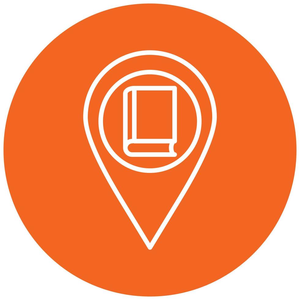 Library Location Icon Style vector
