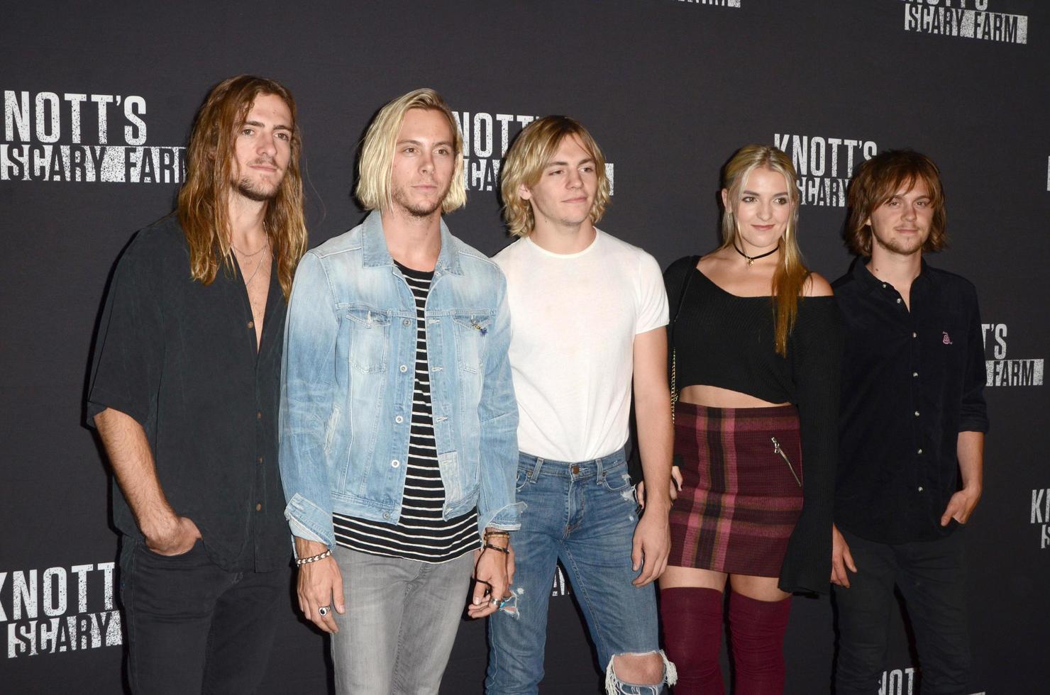 LOS ANGELES, SEP 30 -  R5, Rocky Lynch, Ross Lynch, Riker Lynch, Rydel Lynch, Ellington Ratliff at the 2016 Knott s Scary Farm at Knott s Berry Farm on September 30, 2016 in Buena Park, CA photo