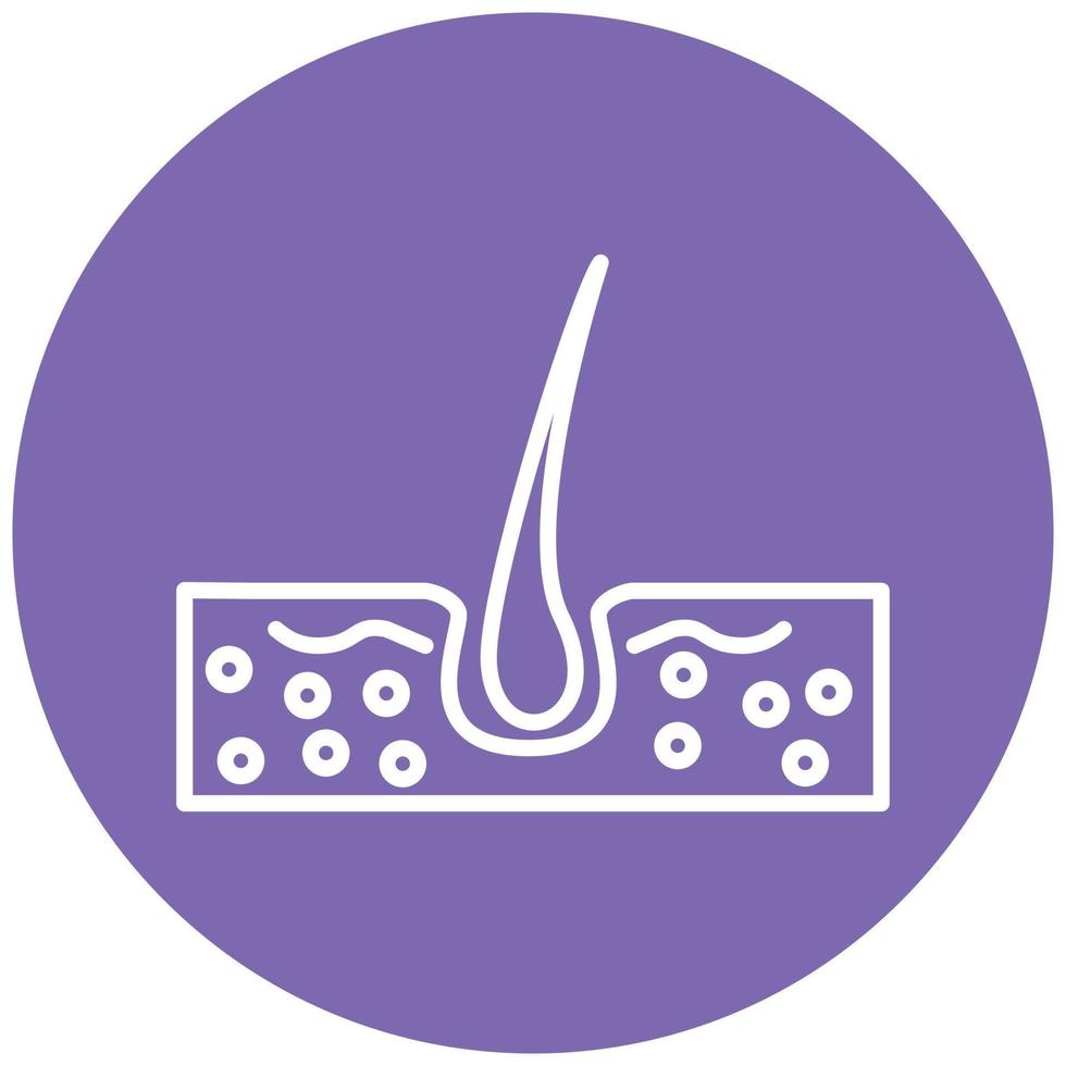 Skin Hair Icon Style vector