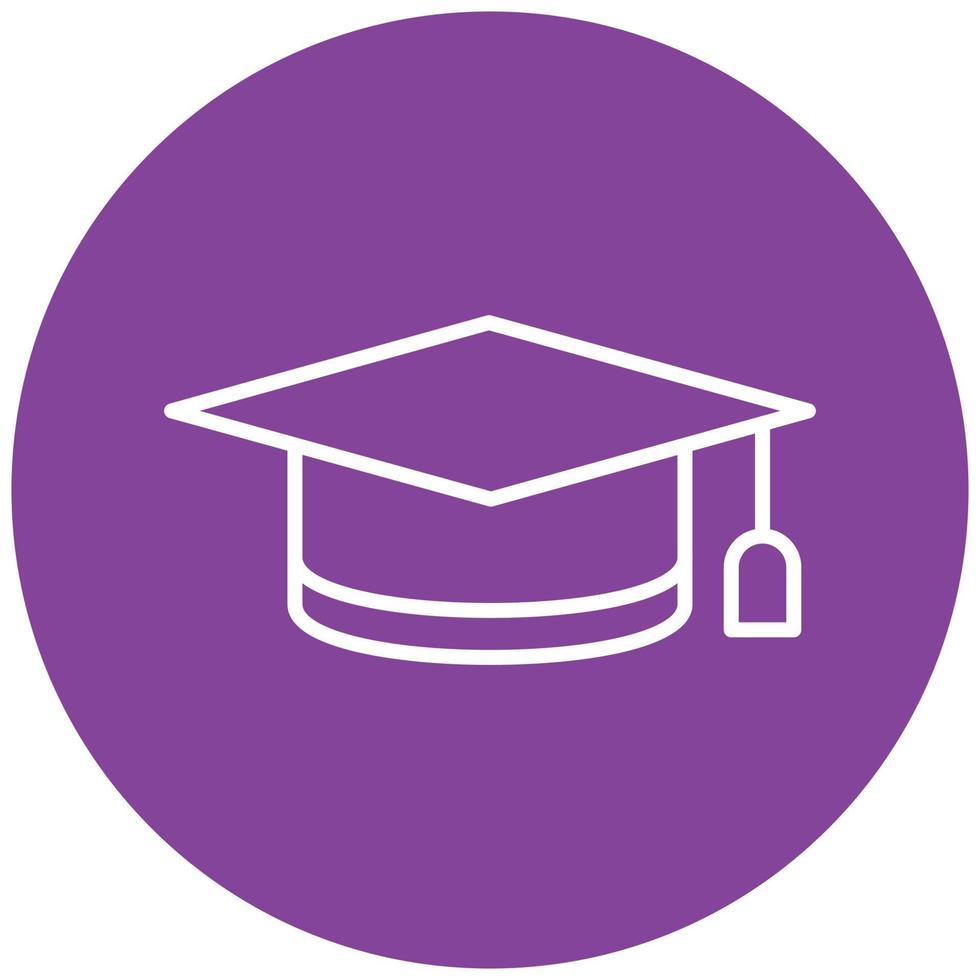 Graduate Hat Icon Style vector