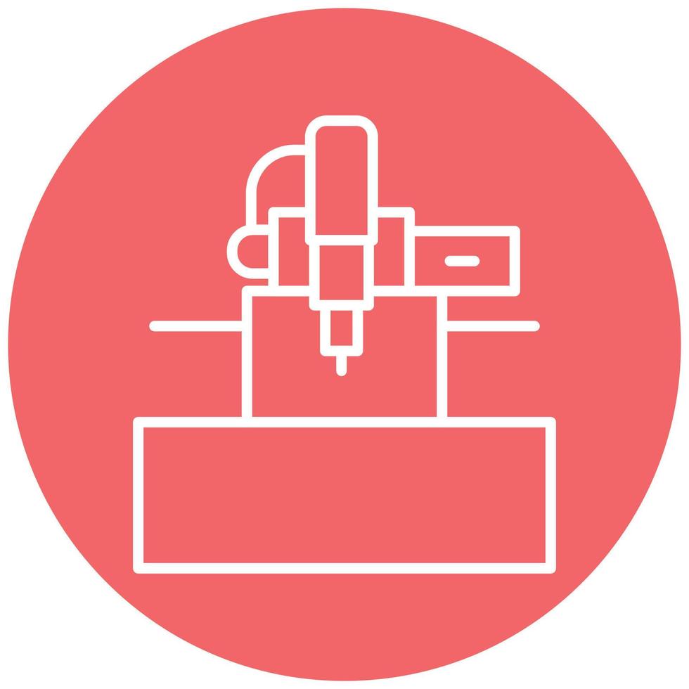 Cnc Machine Icon Style vector