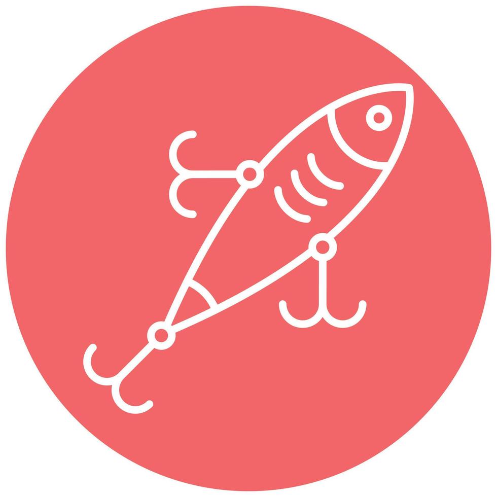 estilo de icono de señuelo de pesca vector