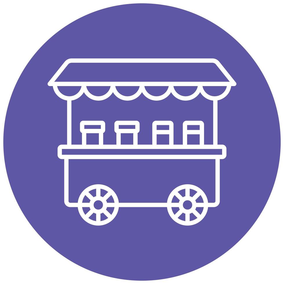 Toffee Apple Stall Icon Style vector