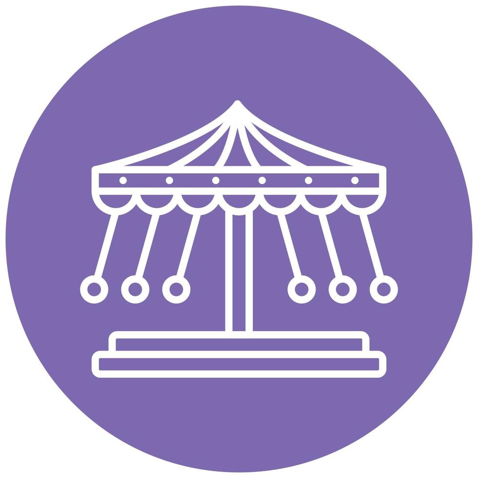 Merry Go Round Icon Style vector