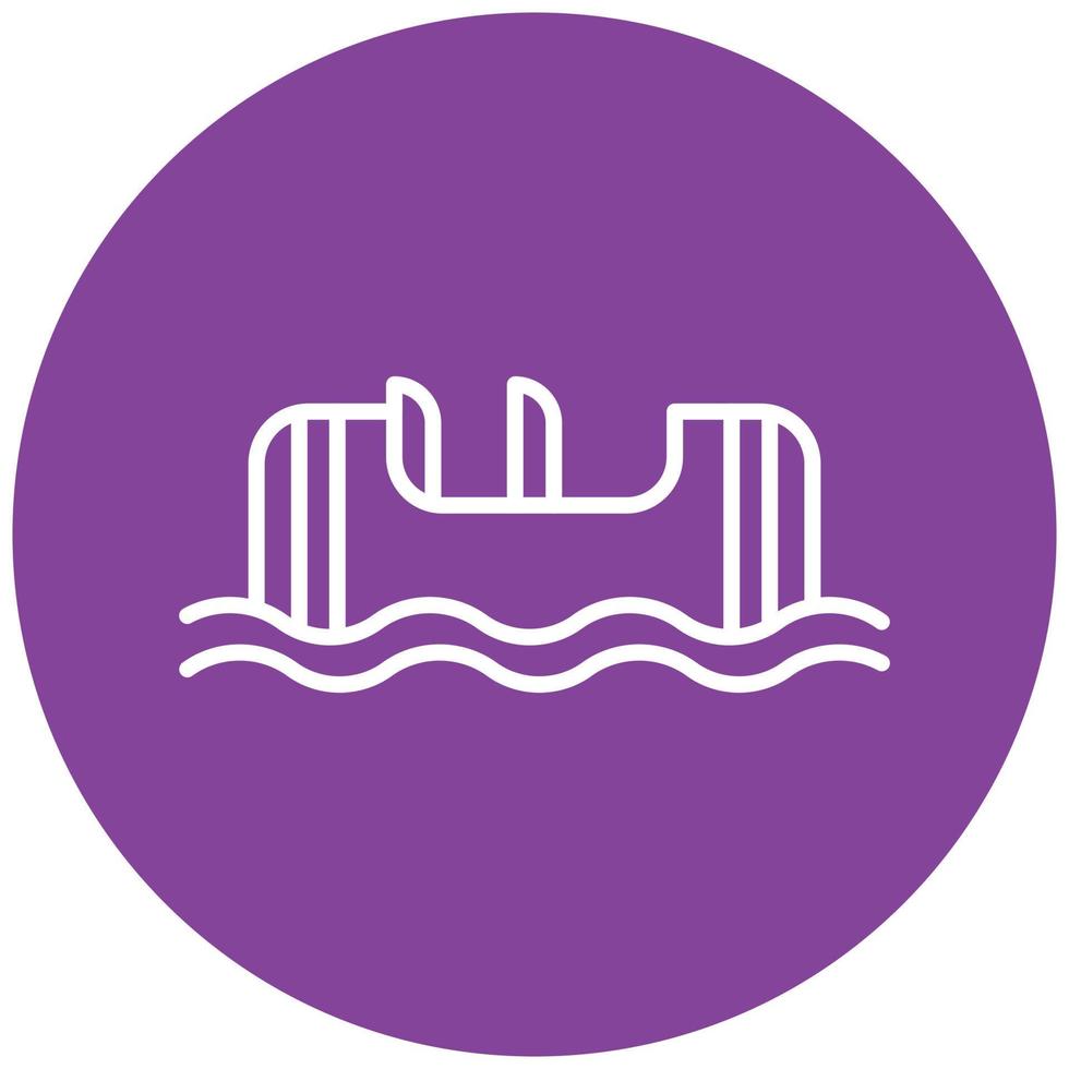 Log Flume Icon Style vector