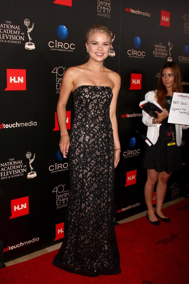 LOS ANGELES, JUN 16 -  Kelli Goss arrives at the 40th Daytime Emmy Awards at the Skirball Cultural Center on June 16, 2013 in Los Angeles, CA photo
