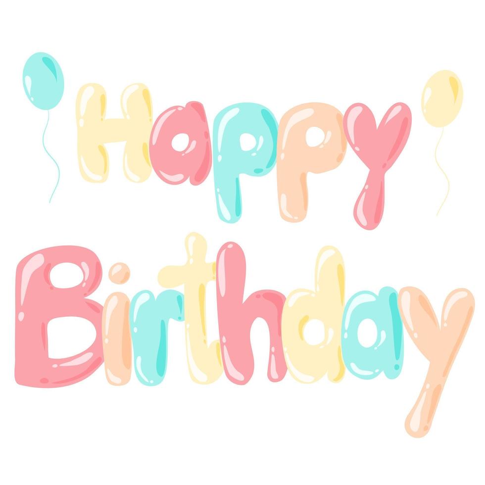 Happy Birthday lettering for Greetings card vector