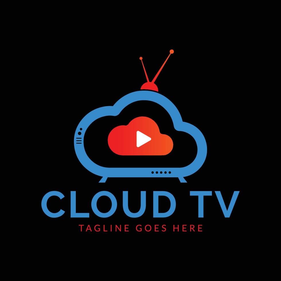 Cloud tv logo design cloud tv vector Logo template