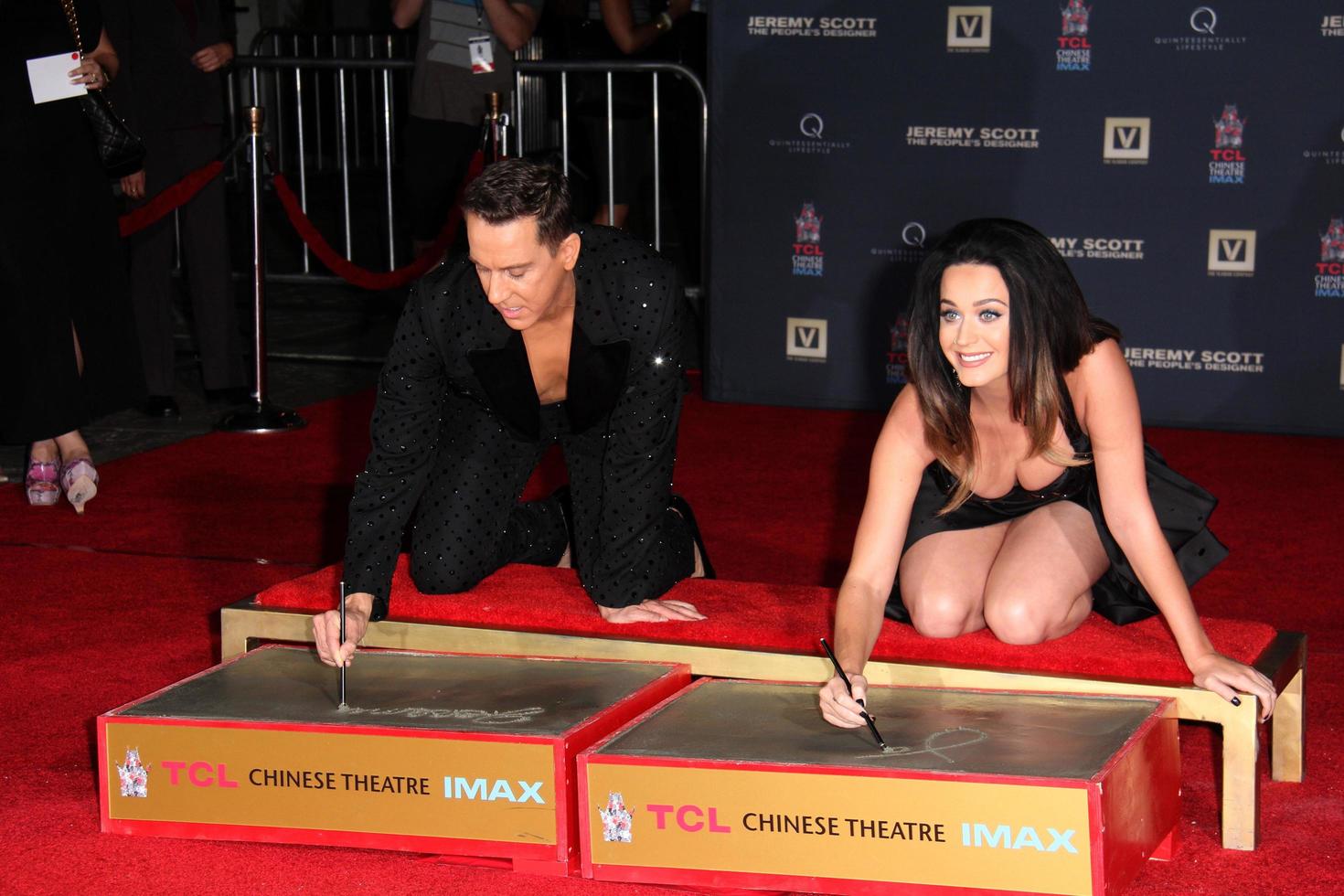 LOS ANGELES, SEP 8 -  Jeremy Scott, Katy Perry at the Jeremy Scott and Katy Perry Handprints in Cement Ceremony at the TCL Chinese Theater on September 8, 2015 in Los Angeles, CA photo