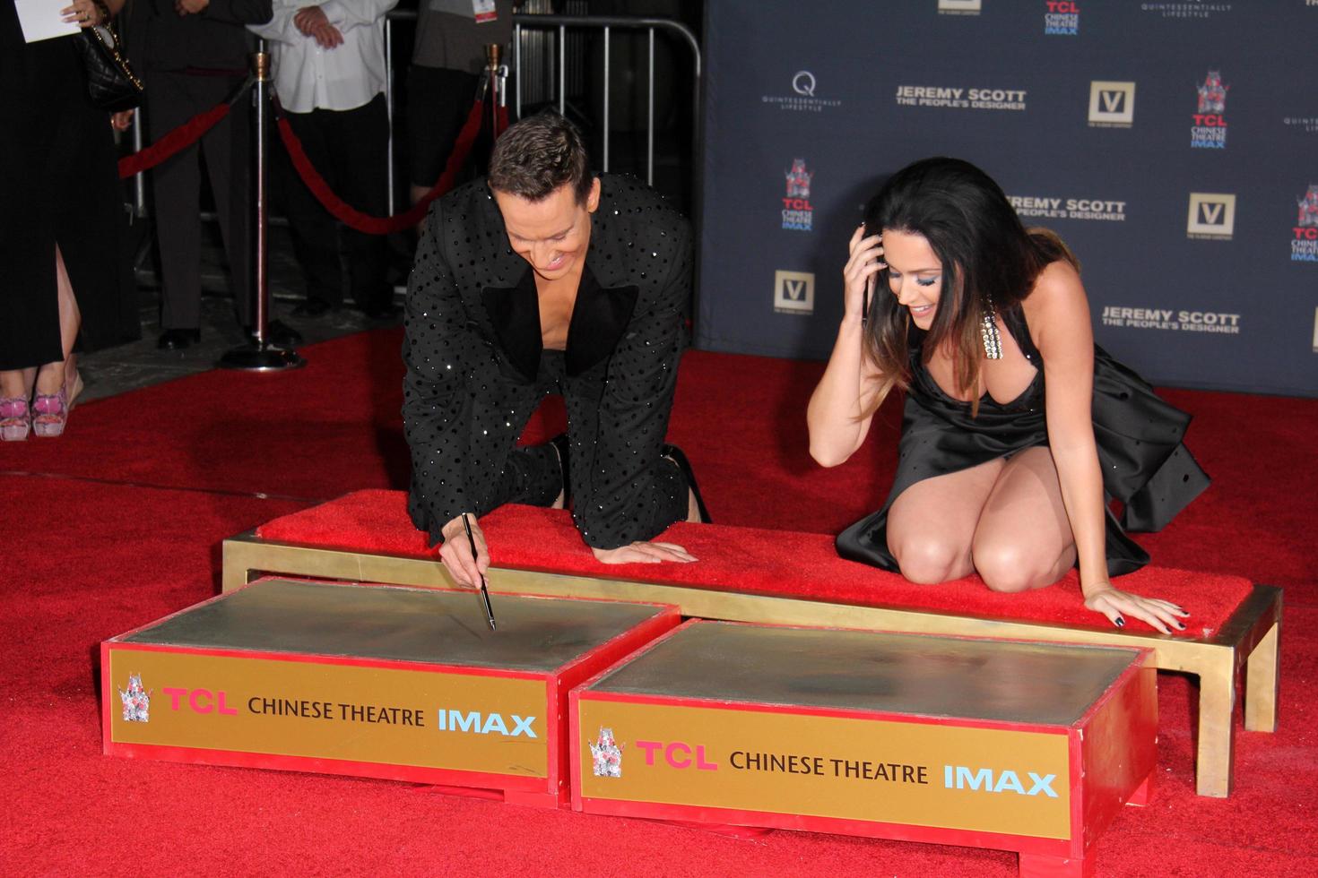 LOS ANGELES, SEP 8 -  Jeremy Scott, Katy Perry at the Jeremy Scott and Katy Perry Handprints in Cement Ceremony at the TCL Chinese Theater on September 8, 2015 in Los Angeles, CA photo