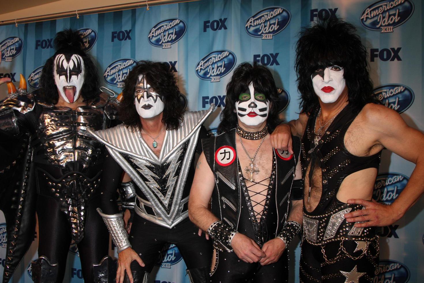 LOS ANGELES, MAY 21 -  KISS at the American Idol Season 13 Finale at Nokia Theater at LA Live on May 21, 2014 in Los Angeles, CA photo