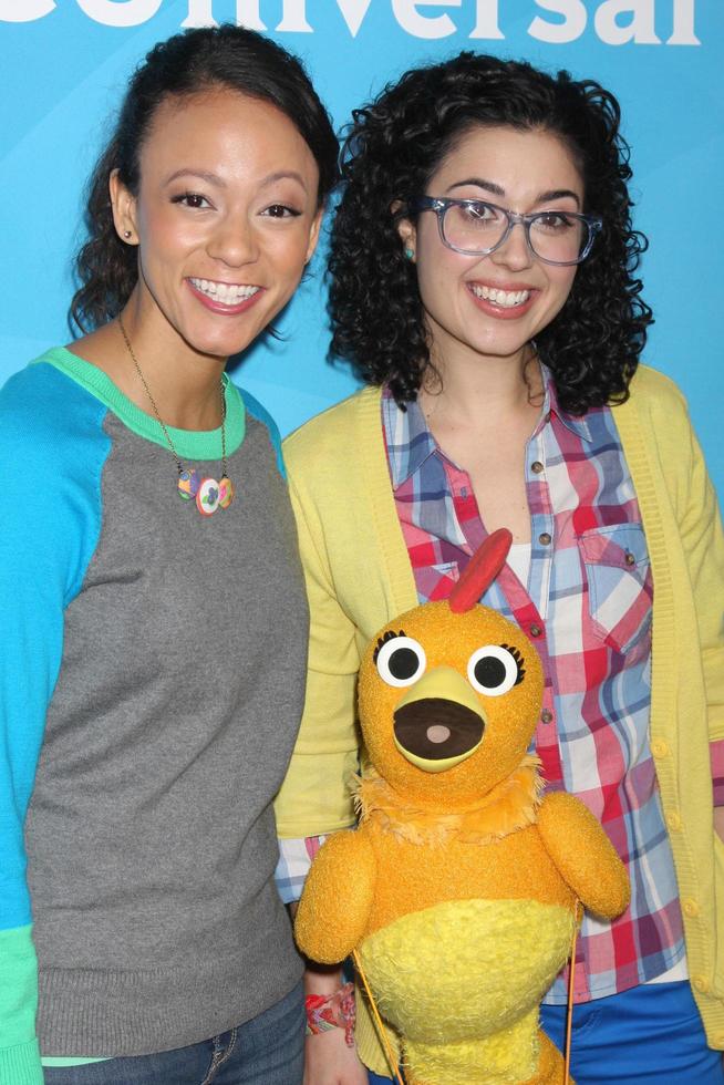 LOS ANGELES, JAN 19 -  Kaitlin Becker, Chica, Carly Ciarrocchi at the NBC TCA Winter 2014 Press Tour at Langham Huntington Hotel on January 19, 2014 in Pasadena, CA photo