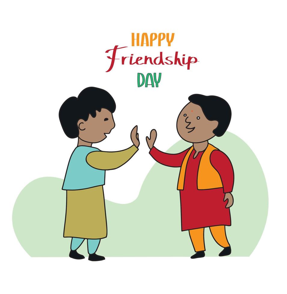 15 August Friendship Day of India. vector illustration design. greeting card.