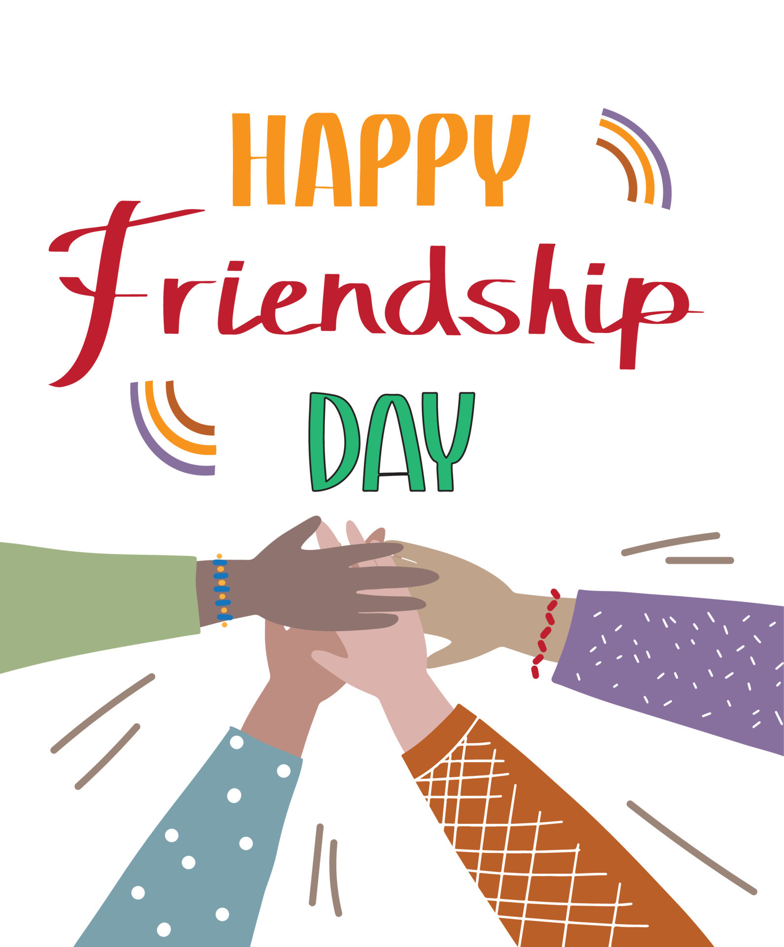 Happy friendship day love party. hand on hand. Vector design 9481964 Vector Art at Vecteezy Happy friendship day love party. hand on hand. Vector design 9481964 Vector Art at Vecteezy