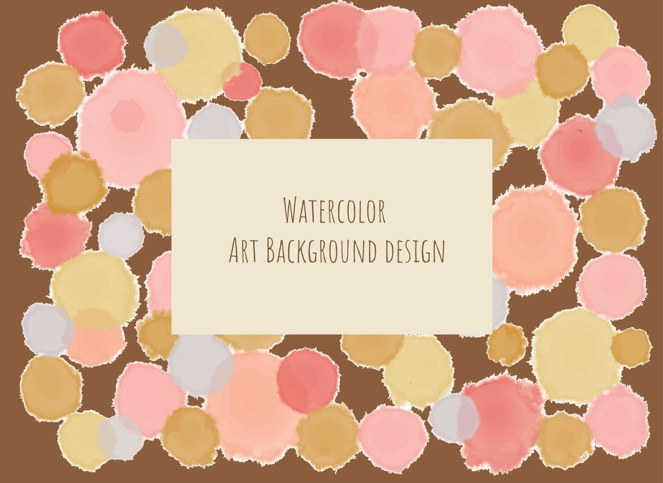 Card with watercolored abstract background. Vector design.