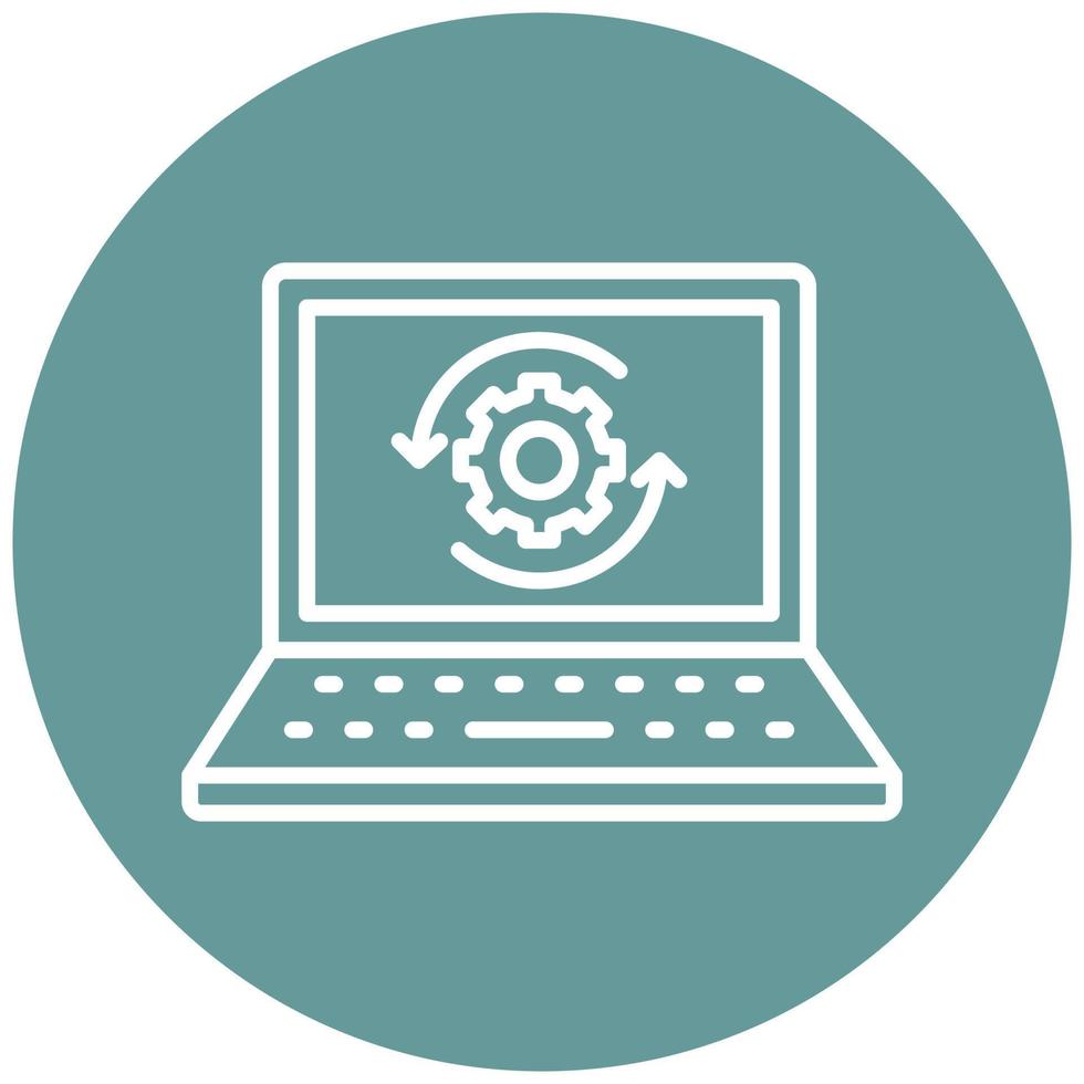 Upgrade Laptop Icon Style vector