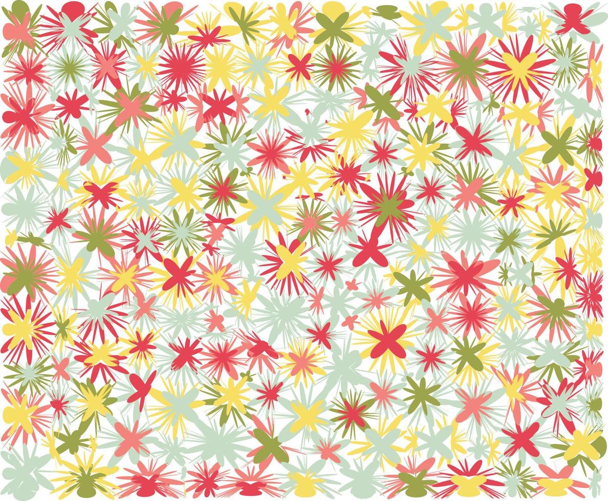 abstract background of multicolored shapes similar to flowers or blots vector