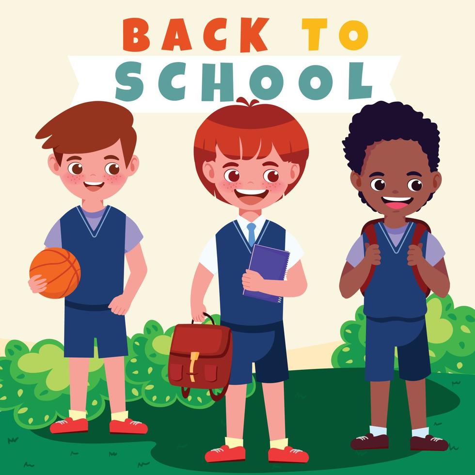 Flat back to school vertical poster template vector