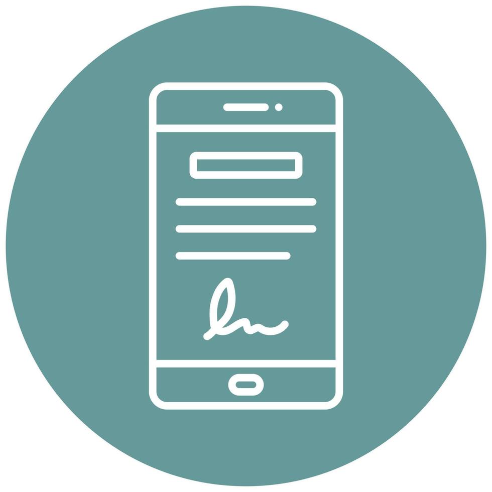 Digital Contract Icon Style vector