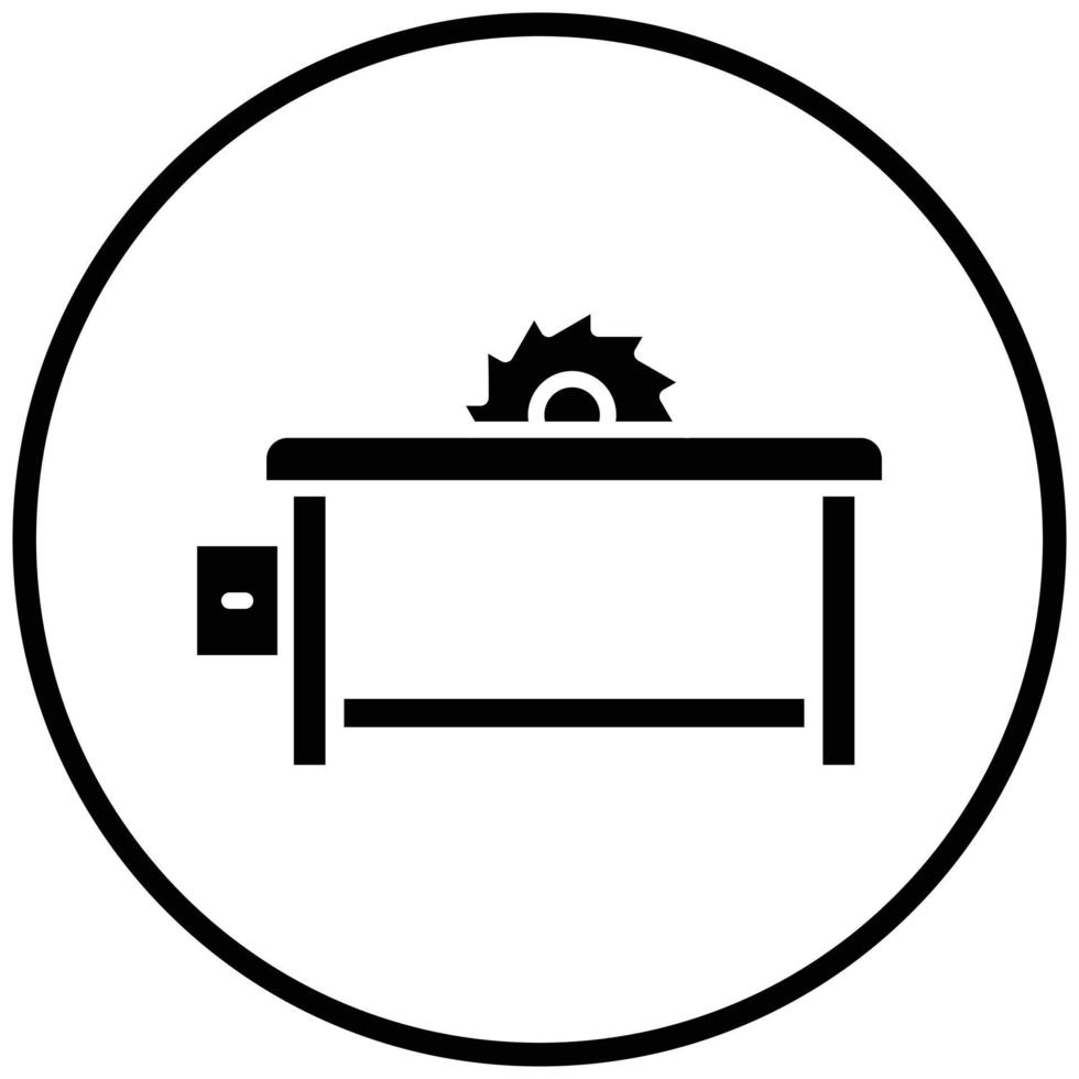 Table Saw Icon Style vector
