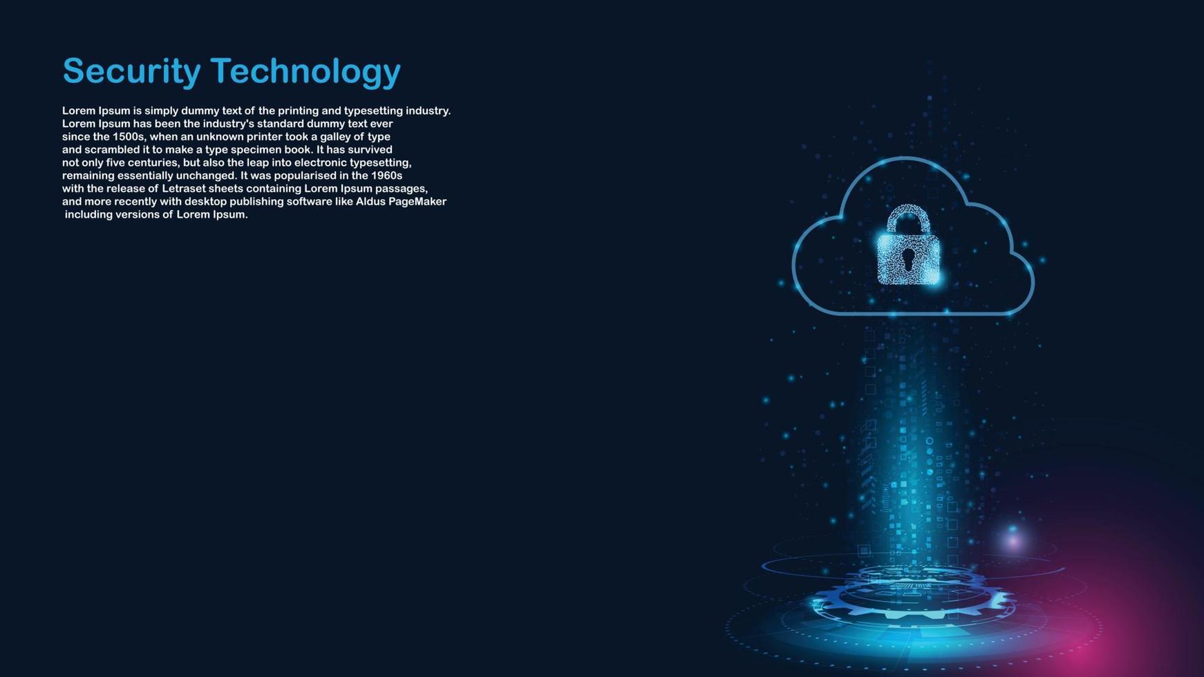 Padlock With Keyhole icon in personal data security Illustrates cyber data or information privacy idea.abstract hi speed internet on technology background. vector