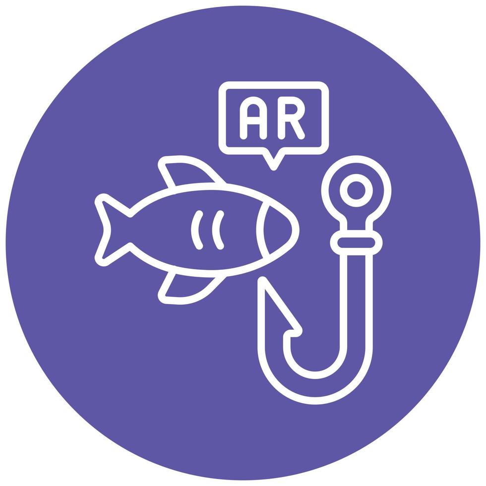 Ar Fishing Icon Style vector