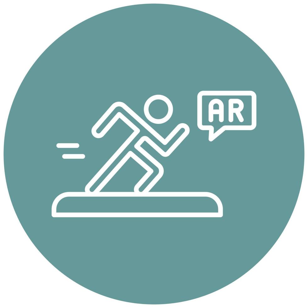 Ar Running Game Icon Style vector