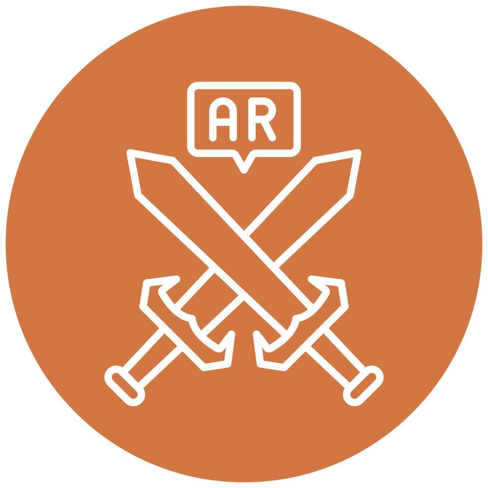 Ar Sword Fight Icon Style vector