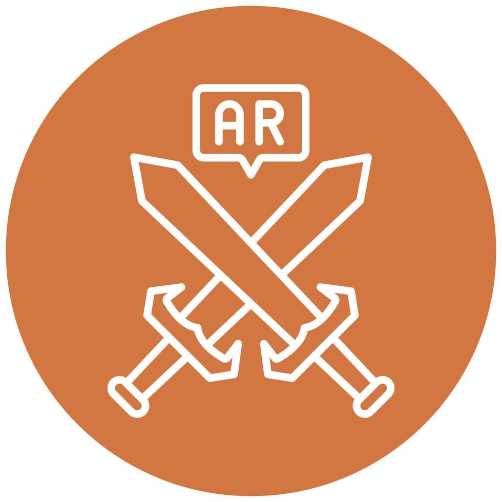 Ar Sword Fight Icon Style vector