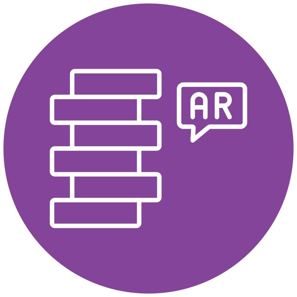 Ar Tumbling Blocks Icon Style vector