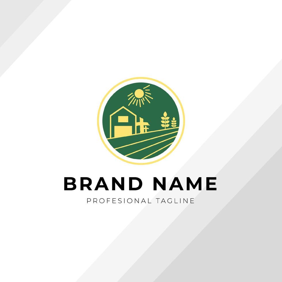 Green Farm logo design concept vector