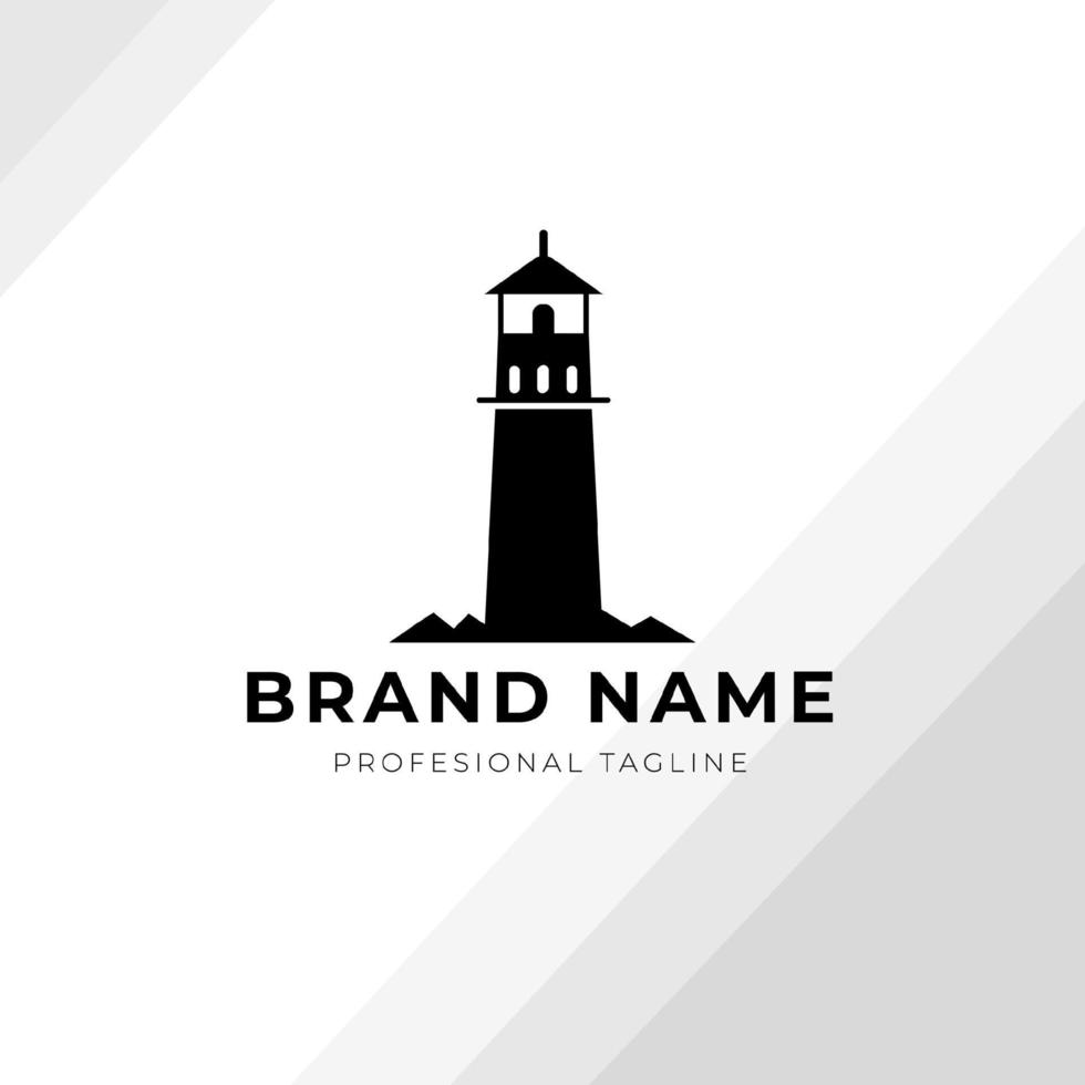 Lighthouse symbol logo design ins vector