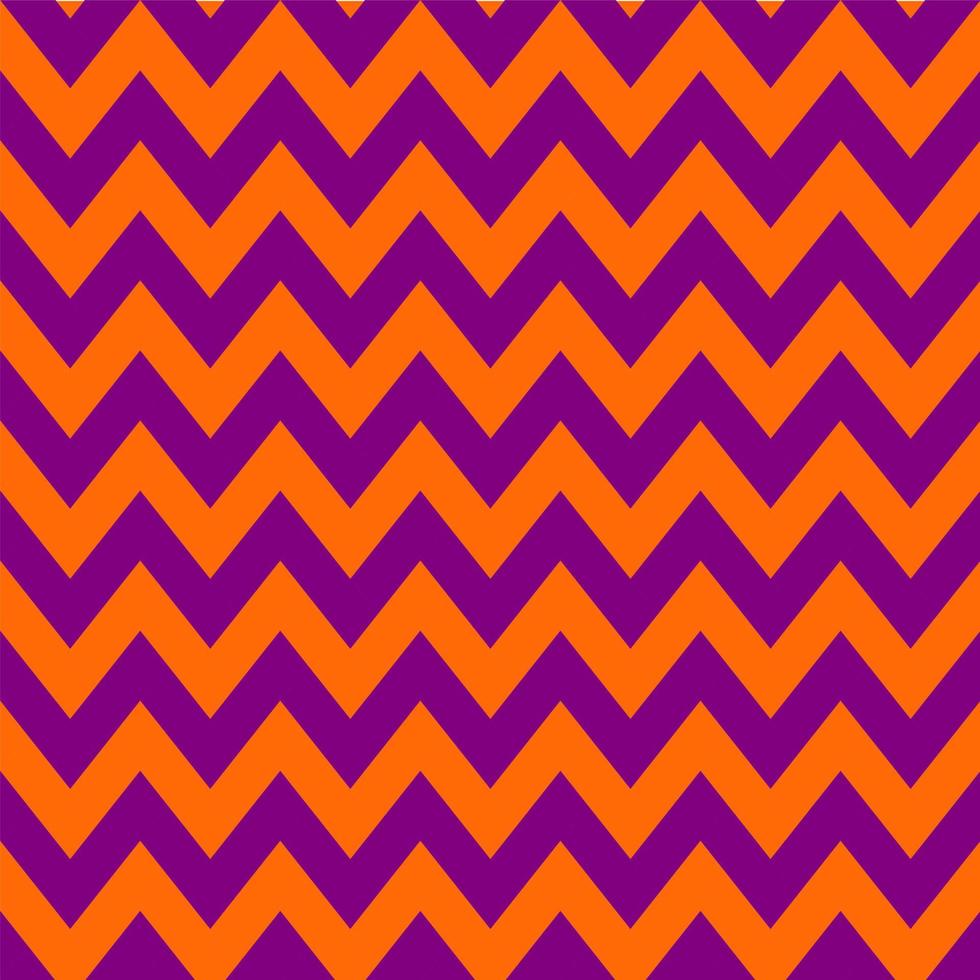 Orange and purple color of zigzag pattern. Vector. Paper, cloth, fabric, cloth, dress, napkin, cover, bed printing, gift, present or wrap. Halloween, spring, fall, harvest concept, background. vector