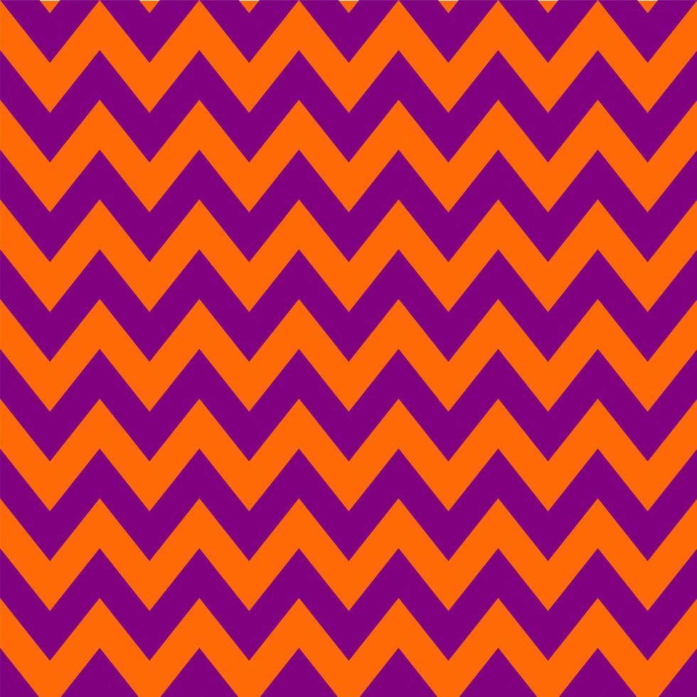 Orange and purple color of zigzag pattern. Vector. Paper, cloth, fabric, cloth, dress, napkin, cover, bed printing, gift, present or wrap. Halloween, spring, fall, harvest concept, background. vector