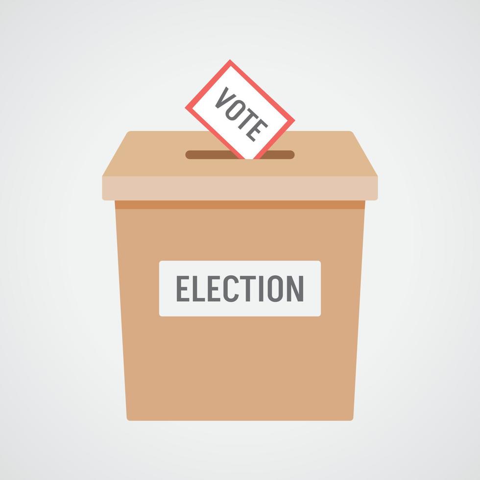 Democratic election ballot box illustration on isolated background vector