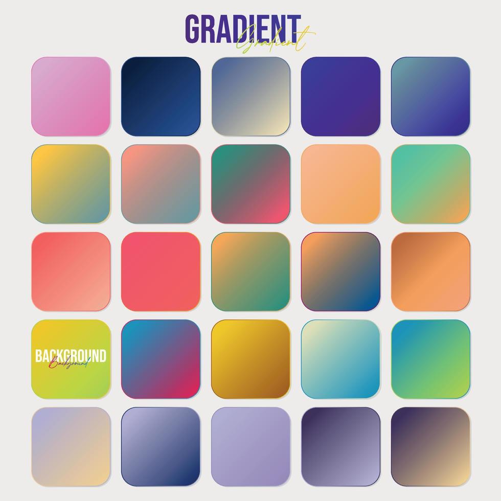 set of colorful Gradient vector