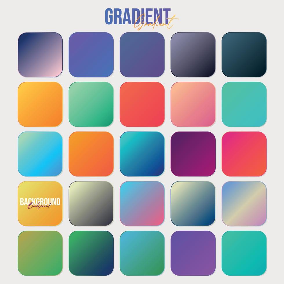 set of colorful Gradient vector