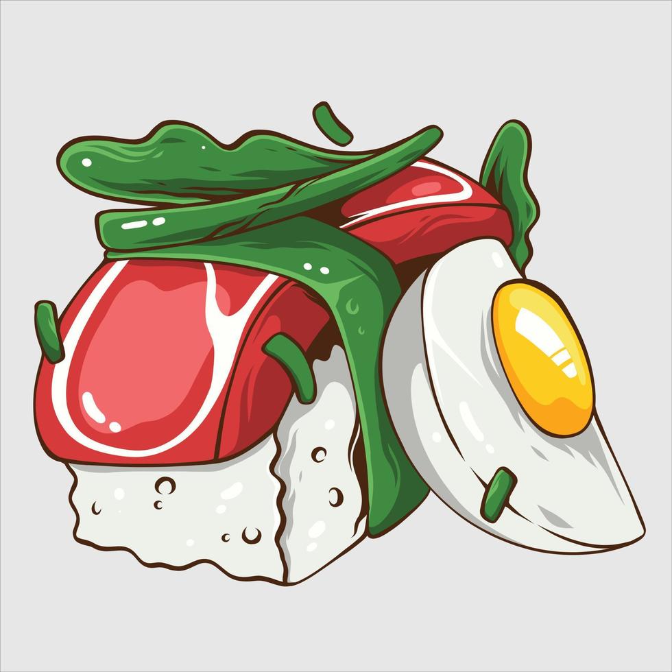 deliciosa ilustración de sushi vector
