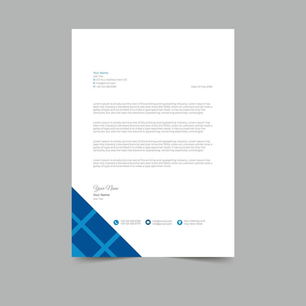 Modern Letterhead Pad Template Design vector
