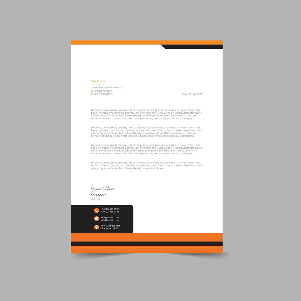 Modern Letterhead Pad Template Design vector